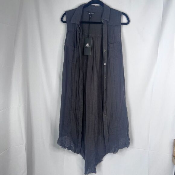Rock & Republic NWT Sleeveless Dark Gray Cotton Cardigan/Dress Size Small - Picture 11 of 11